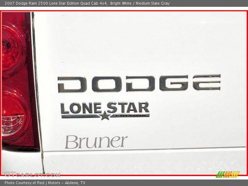 Bright White / Medium Slate Gray 2007 Dodge Ram 2500 Lone Star Edition Quad Cab 4x4
