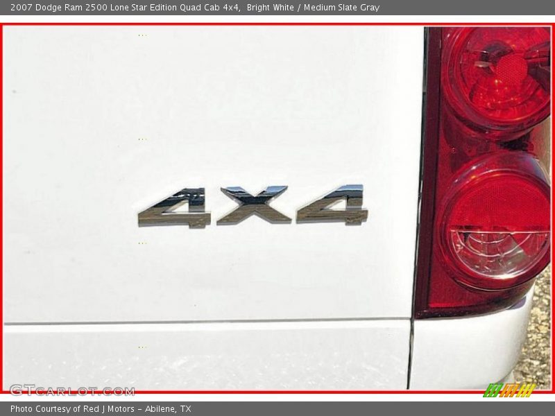 Bright White / Medium Slate Gray 2007 Dodge Ram 2500 Lone Star Edition Quad Cab 4x4