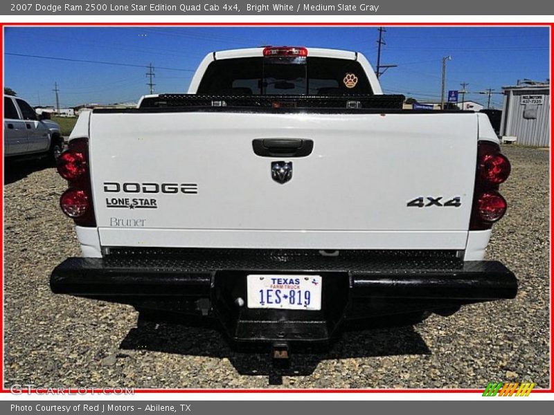 Bright White / Medium Slate Gray 2007 Dodge Ram 2500 Lone Star Edition Quad Cab 4x4