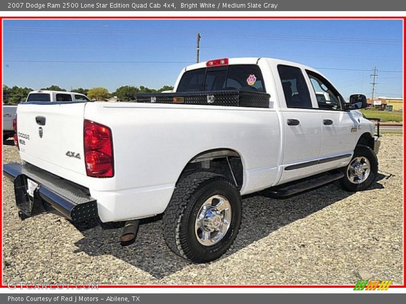 Bright White / Medium Slate Gray 2007 Dodge Ram 2500 Lone Star Edition Quad Cab 4x4