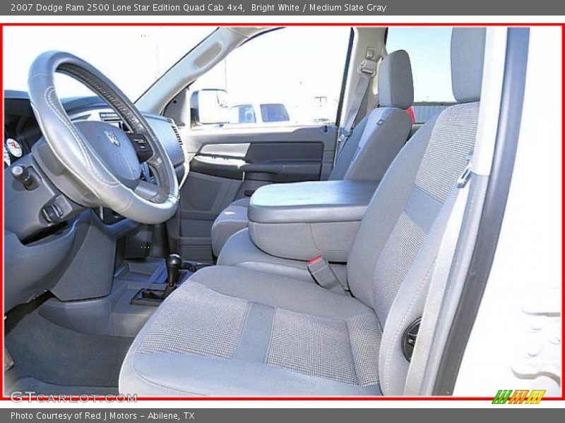Bright White / Medium Slate Gray 2007 Dodge Ram 2500 Lone Star Edition Quad Cab 4x4