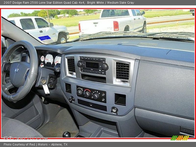 Bright White / Medium Slate Gray 2007 Dodge Ram 2500 Lone Star Edition Quad Cab 4x4