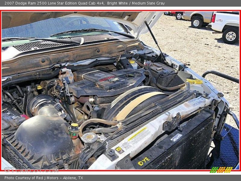 Bright White / Medium Slate Gray 2007 Dodge Ram 2500 Lone Star Edition Quad Cab 4x4