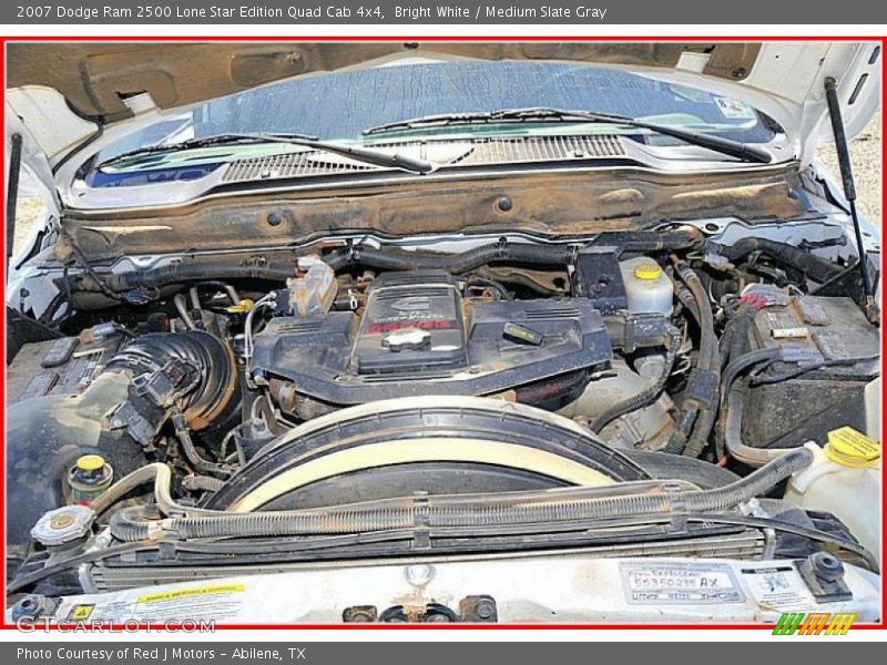 Bright White / Medium Slate Gray 2007 Dodge Ram 2500 Lone Star Edition Quad Cab 4x4
