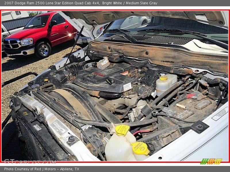 Bright White / Medium Slate Gray 2007 Dodge Ram 2500 Lone Star Edition Quad Cab 4x4