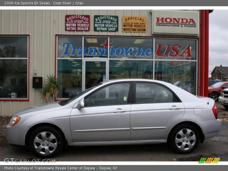 Clear Silver / Gray 2006 Kia Spectra EX Sedan