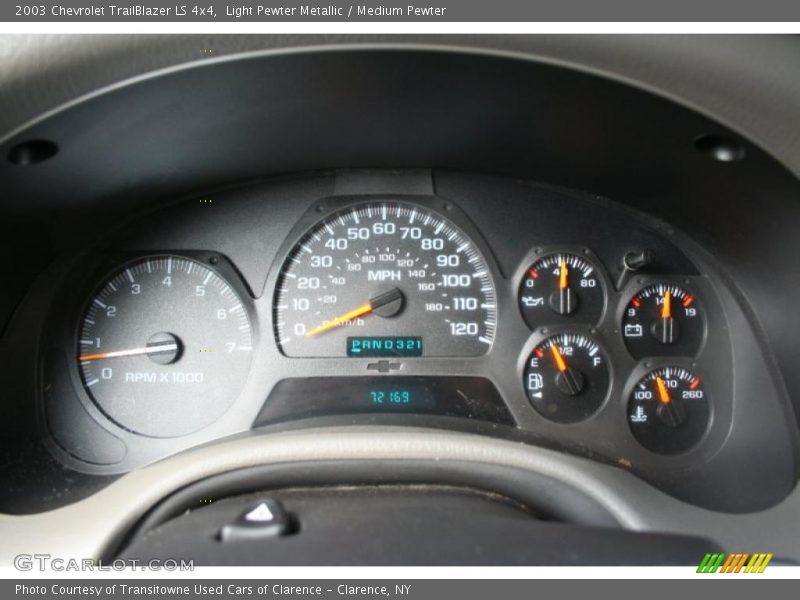 Light Pewter Metallic / Medium Pewter 2003 Chevrolet TrailBlazer LS 4x4