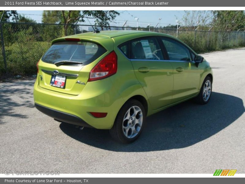 Lime Squeeze Metallic / Cashmere/Charcoal Black Leather 2011 Ford Fiesta SES Hatchback