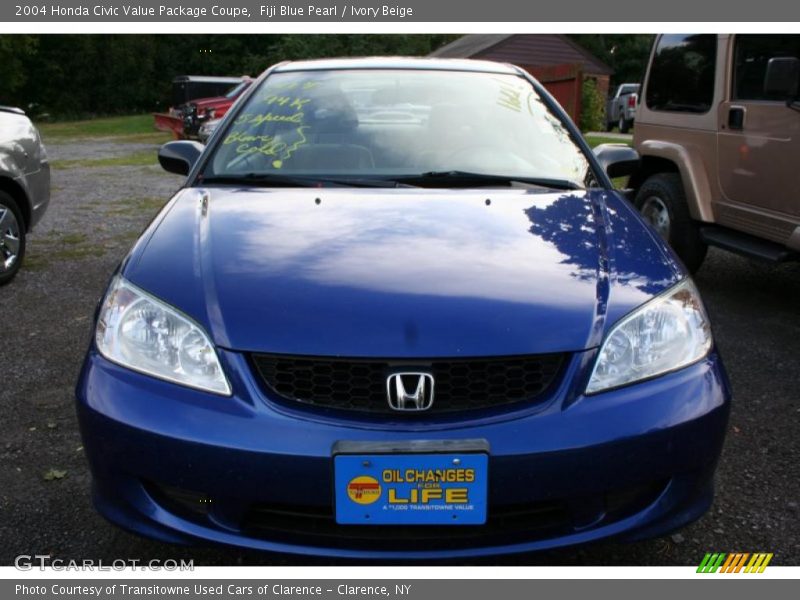 Fiji Blue Pearl / Ivory Beige 2004 Honda Civic Value Package Coupe