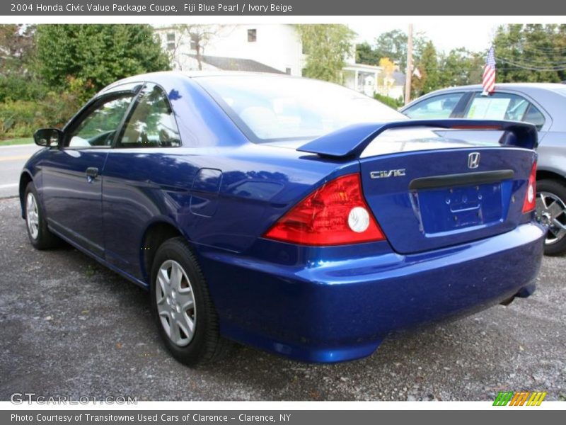 Fiji Blue Pearl / Ivory Beige 2004 Honda Civic Value Package Coupe
