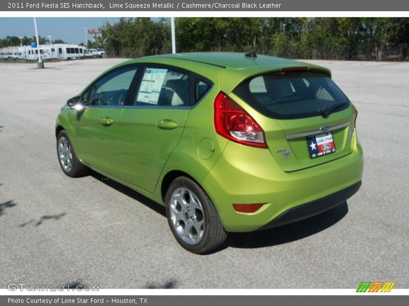 Lime Squeeze Metallic / Cashmere/Charcoal Black Leather 2011 Ford Fiesta SES Hatchback
