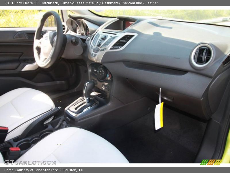 Lime Squeeze Metallic / Cashmere/Charcoal Black Leather 2011 Ford Fiesta SES Hatchback