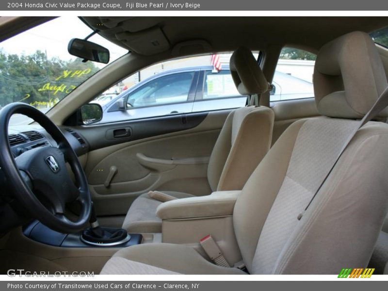 Fiji Blue Pearl / Ivory Beige 2004 Honda Civic Value Package Coupe