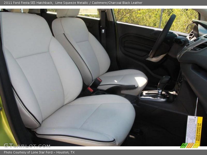  2011 Fiesta SES Hatchback Cashmere/Charcoal Black Leather Interior