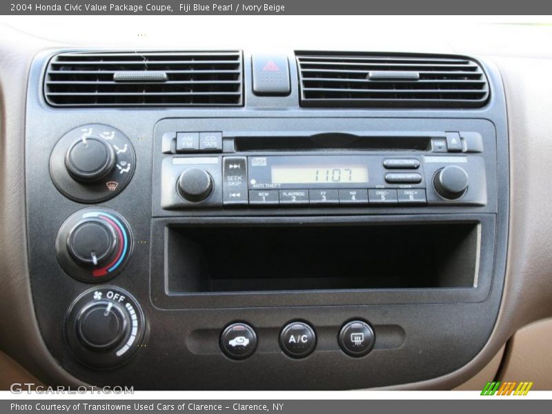 Fiji Blue Pearl / Ivory Beige 2004 Honda Civic Value Package Coupe