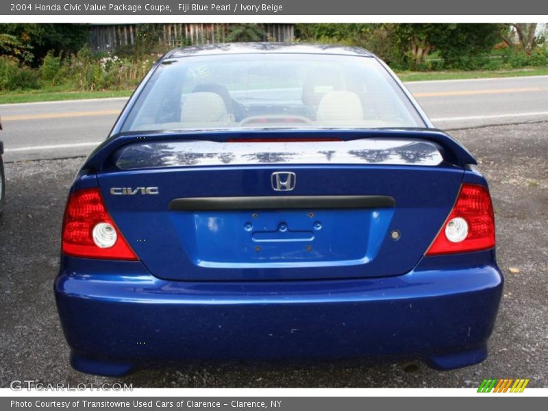 Fiji Blue Pearl / Ivory Beige 2004 Honda Civic Value Package Coupe