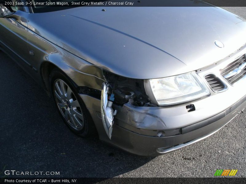 Steel Grey Metallic / Charcoal Gray 2003 Saab 9-5 Linear Sport Wagon