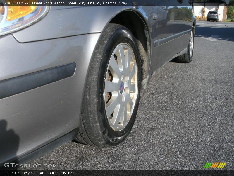Steel Grey Metallic / Charcoal Gray 2003 Saab 9-5 Linear Sport Wagon