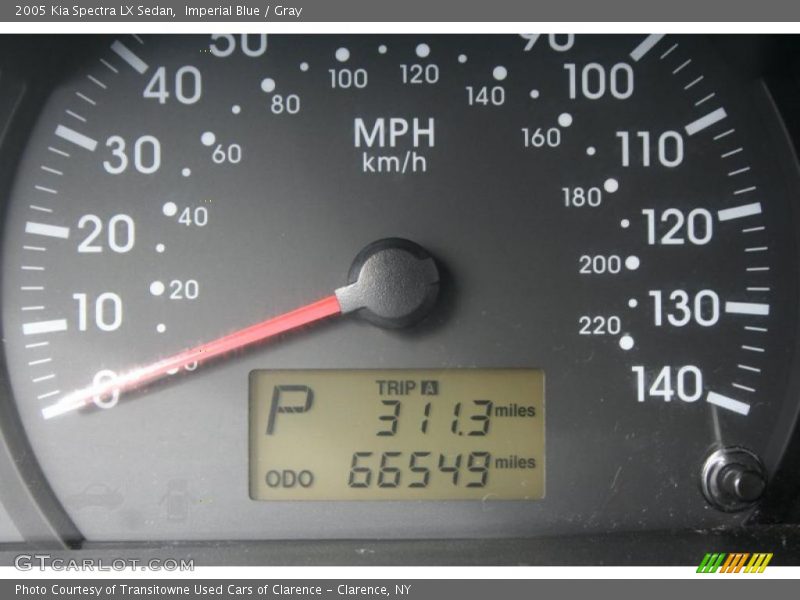 Imperial Blue / Gray 2005 Kia Spectra LX Sedan
