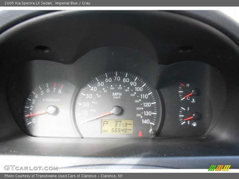Imperial Blue / Gray 2005 Kia Spectra LX Sedan
