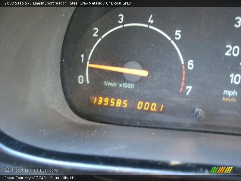 Steel Grey Metallic / Charcoal Gray 2003 Saab 9-5 Linear Sport Wagon
