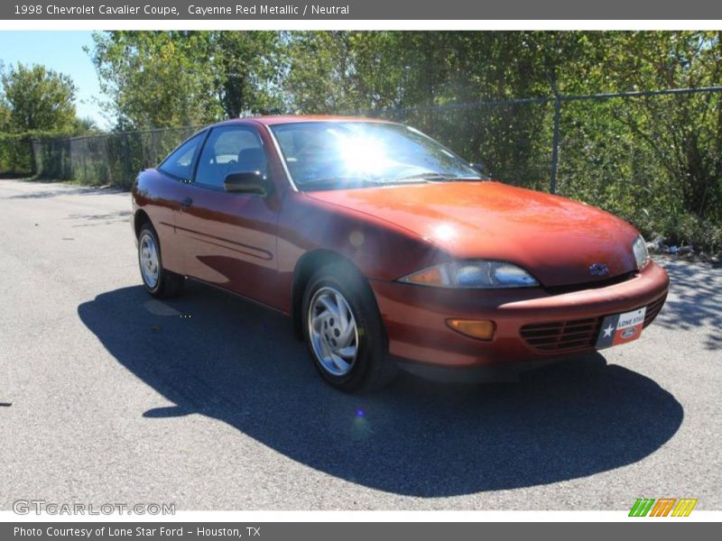 Cayenne Red Metallic / Neutral 1998 Chevrolet Cavalier Coupe
