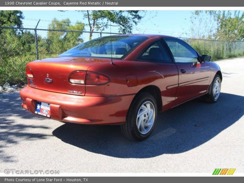 Cayenne Red Metallic / Neutral 1998 Chevrolet Cavalier Coupe