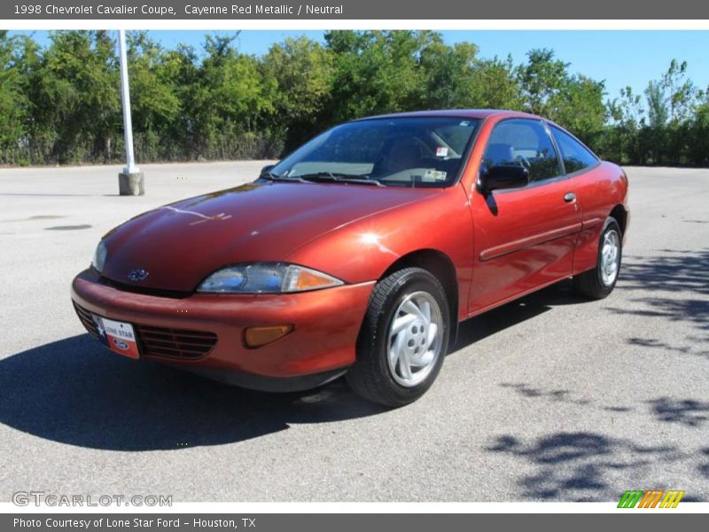 Cayenne Red Metallic / Neutral 1998 Chevrolet Cavalier Coupe