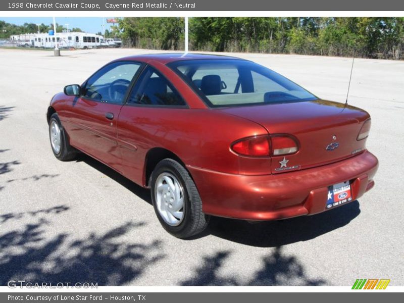 Cayenne Red Metallic / Neutral 1998 Chevrolet Cavalier Coupe