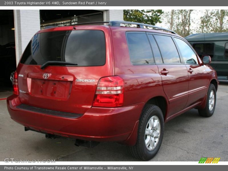 Sundown Red Pearl / Ivory 2003 Toyota Highlander V6 4WD