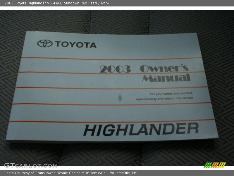 Sundown Red Pearl / Ivory 2003 Toyota Highlander V6 4WD