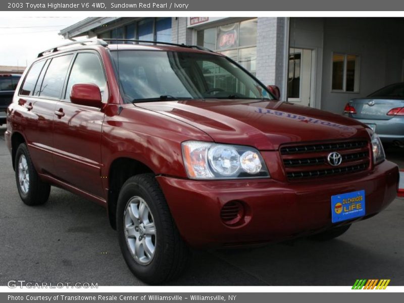 Sundown Red Pearl / Ivory 2003 Toyota Highlander V6 4WD