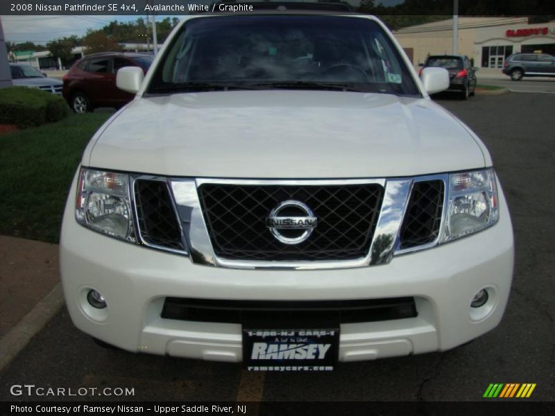 Avalanche White / Graphite 2008 Nissan Pathfinder SE 4x4
