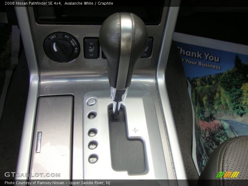 Avalanche White / Graphite 2008 Nissan Pathfinder SE 4x4