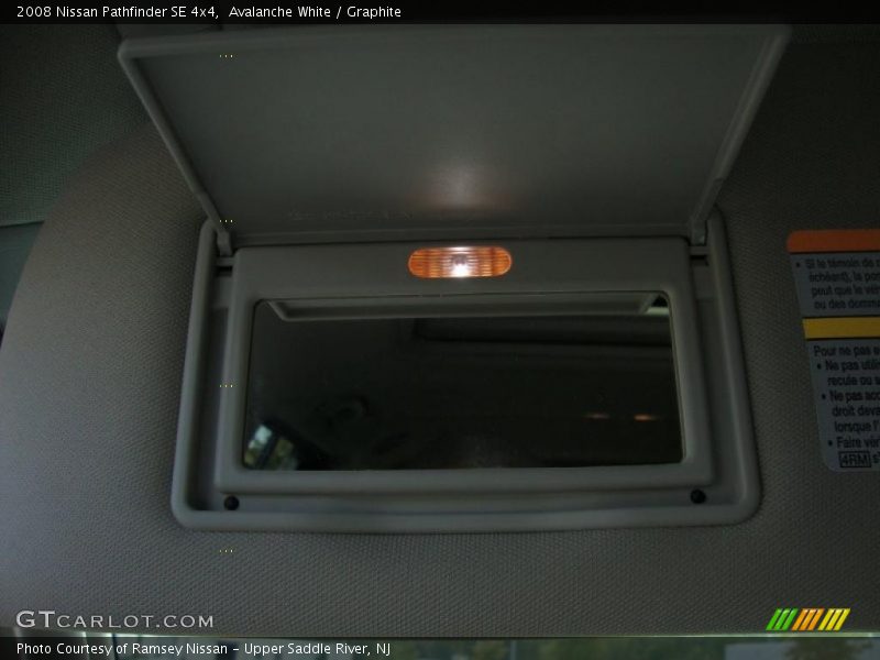 Avalanche White / Graphite 2008 Nissan Pathfinder SE 4x4