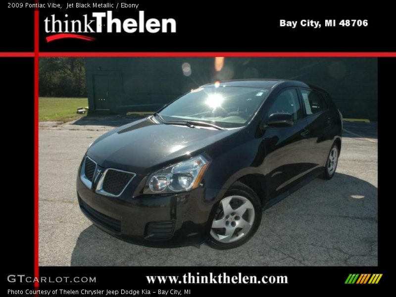 Jet Black Metallic / Ebony 2009 Pontiac Vibe