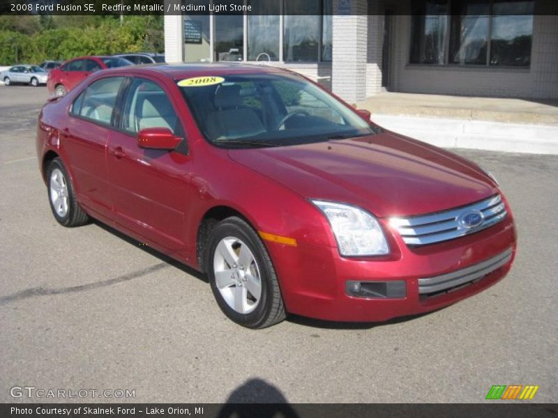 Redfire Metallic / Medium Light Stone 2008 Ford Fusion SE