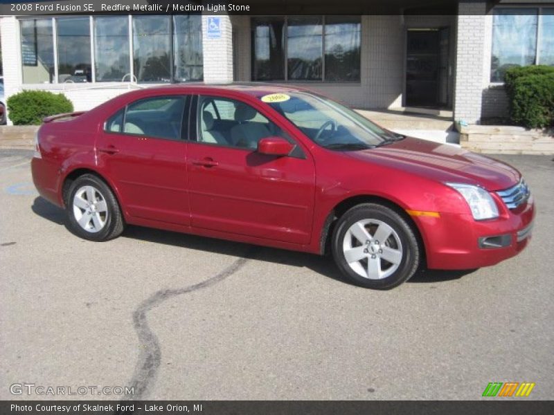 Redfire Metallic / Medium Light Stone 2008 Ford Fusion SE