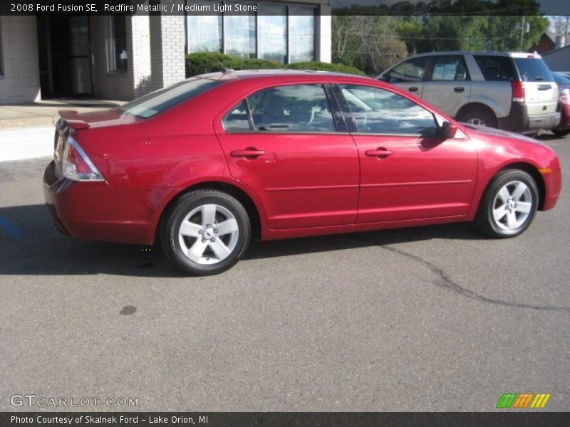 Redfire Metallic / Medium Light Stone 2008 Ford Fusion SE