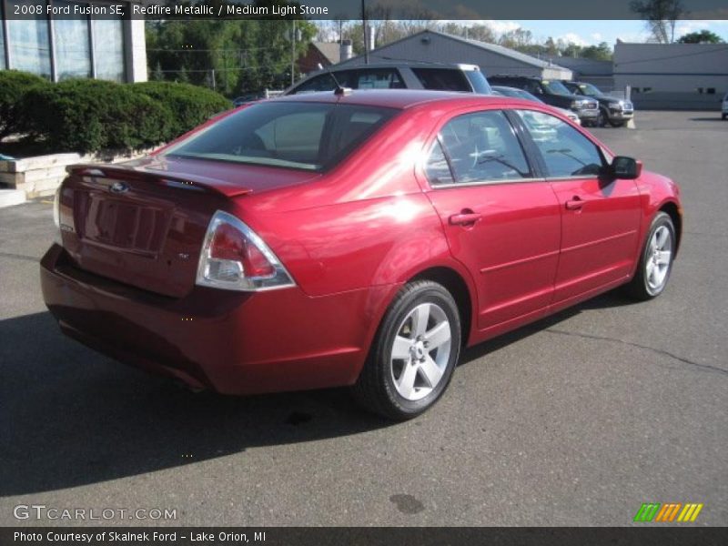 Redfire Metallic / Medium Light Stone 2008 Ford Fusion SE