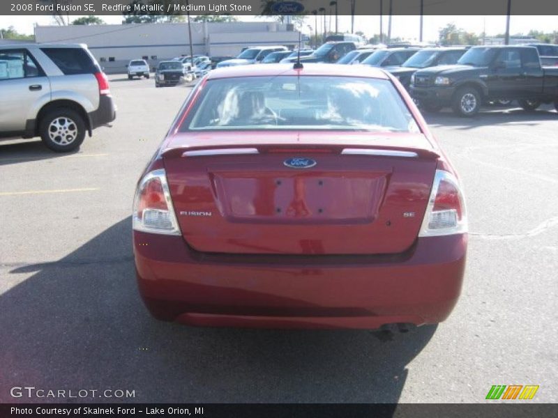 Redfire Metallic / Medium Light Stone 2008 Ford Fusion SE