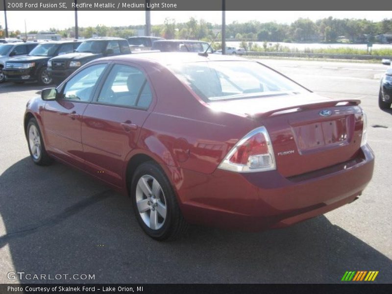 Redfire Metallic / Medium Light Stone 2008 Ford Fusion SE
