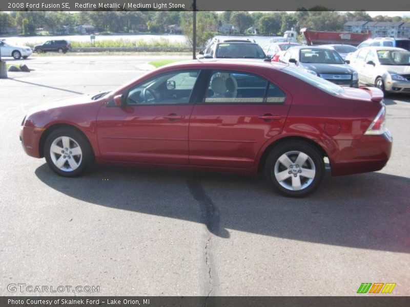 Redfire Metallic / Medium Light Stone 2008 Ford Fusion SE