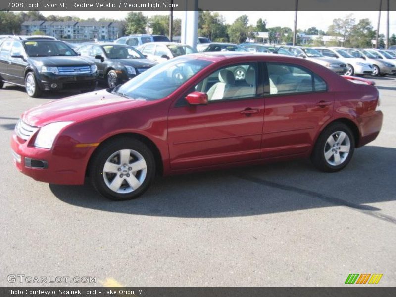 Redfire Metallic / Medium Light Stone 2008 Ford Fusion SE