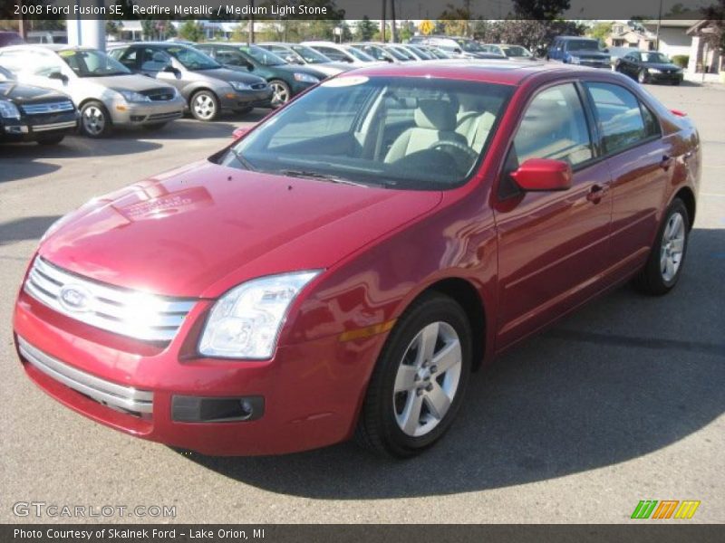 Redfire Metallic / Medium Light Stone 2008 Ford Fusion SE