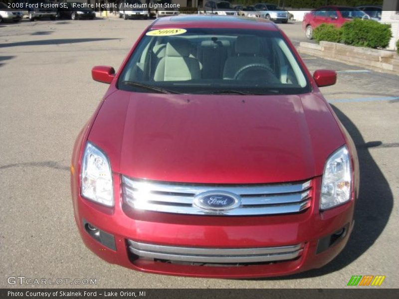 Redfire Metallic / Medium Light Stone 2008 Ford Fusion SE