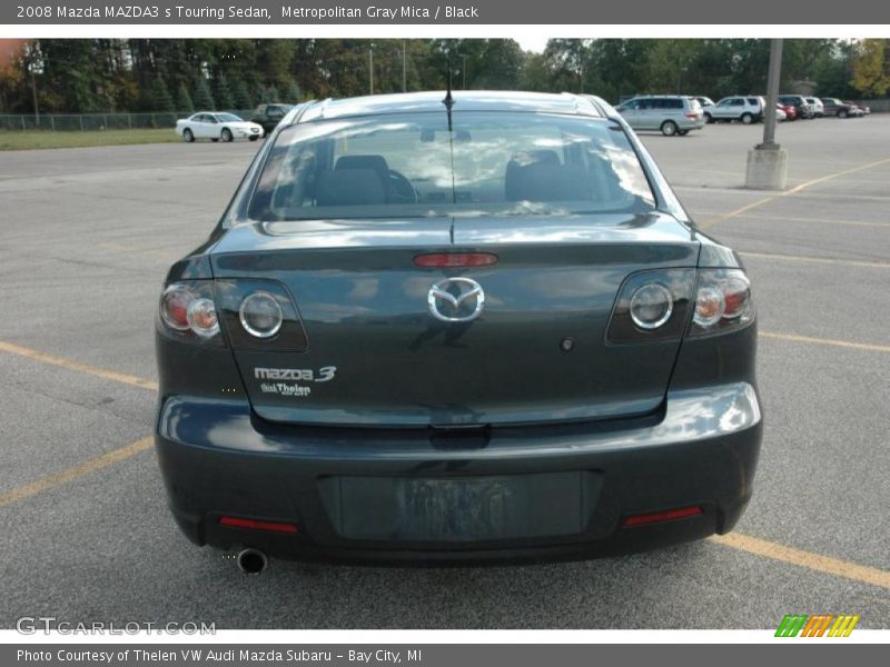Metropolitan Gray Mica / Black 2008 Mazda MAZDA3 s Touring Sedan