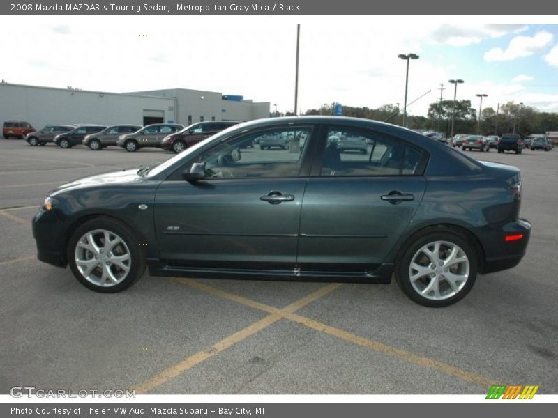 Metropolitan Gray Mica / Black 2008 Mazda MAZDA3 s Touring Sedan