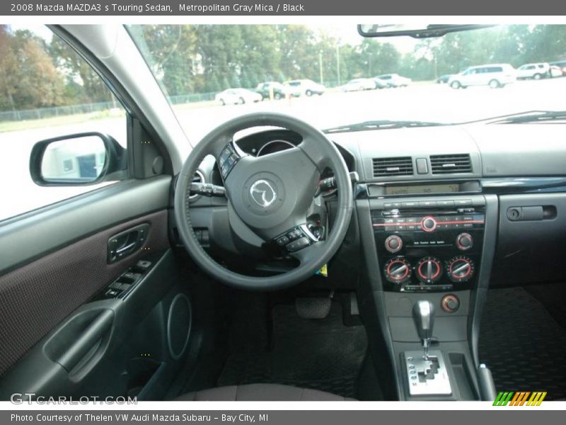 Metropolitan Gray Mica / Black 2008 Mazda MAZDA3 s Touring Sedan