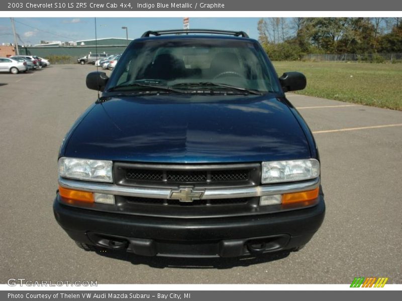 Indigo Blue Metallic / Graphite 2003 Chevrolet S10 LS ZR5 Crew Cab 4x4